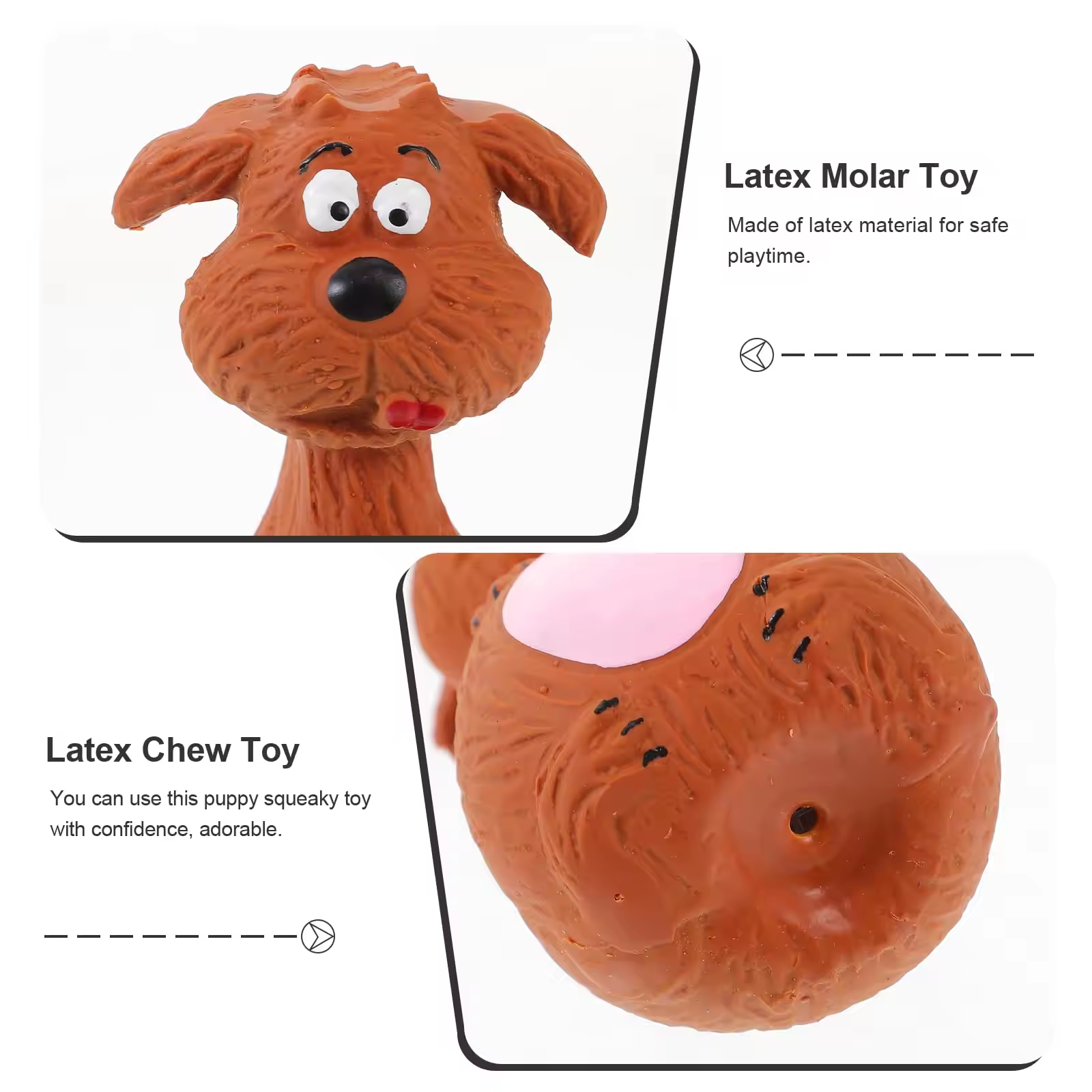 Durable Dog Chew Toy – 4-Pack Latex Squeaky Toy for Dental Health