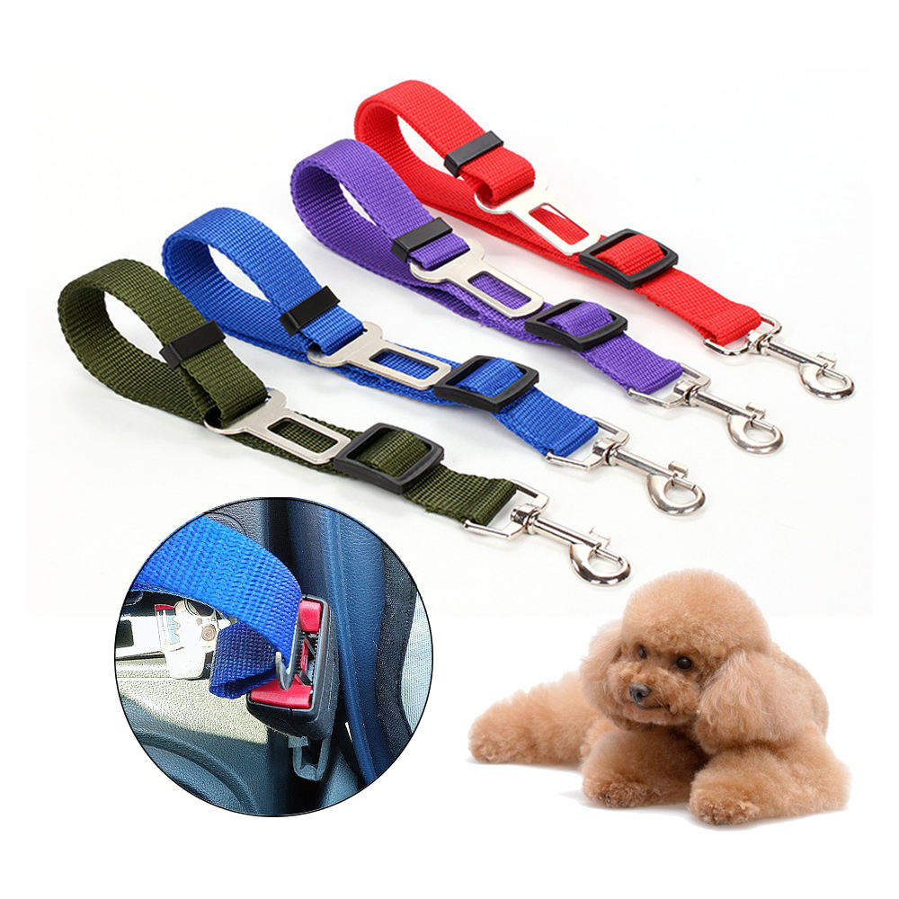 GetPawsy Adjustable Dog Car Safety Seat Belt – Nylon Travel Leash
