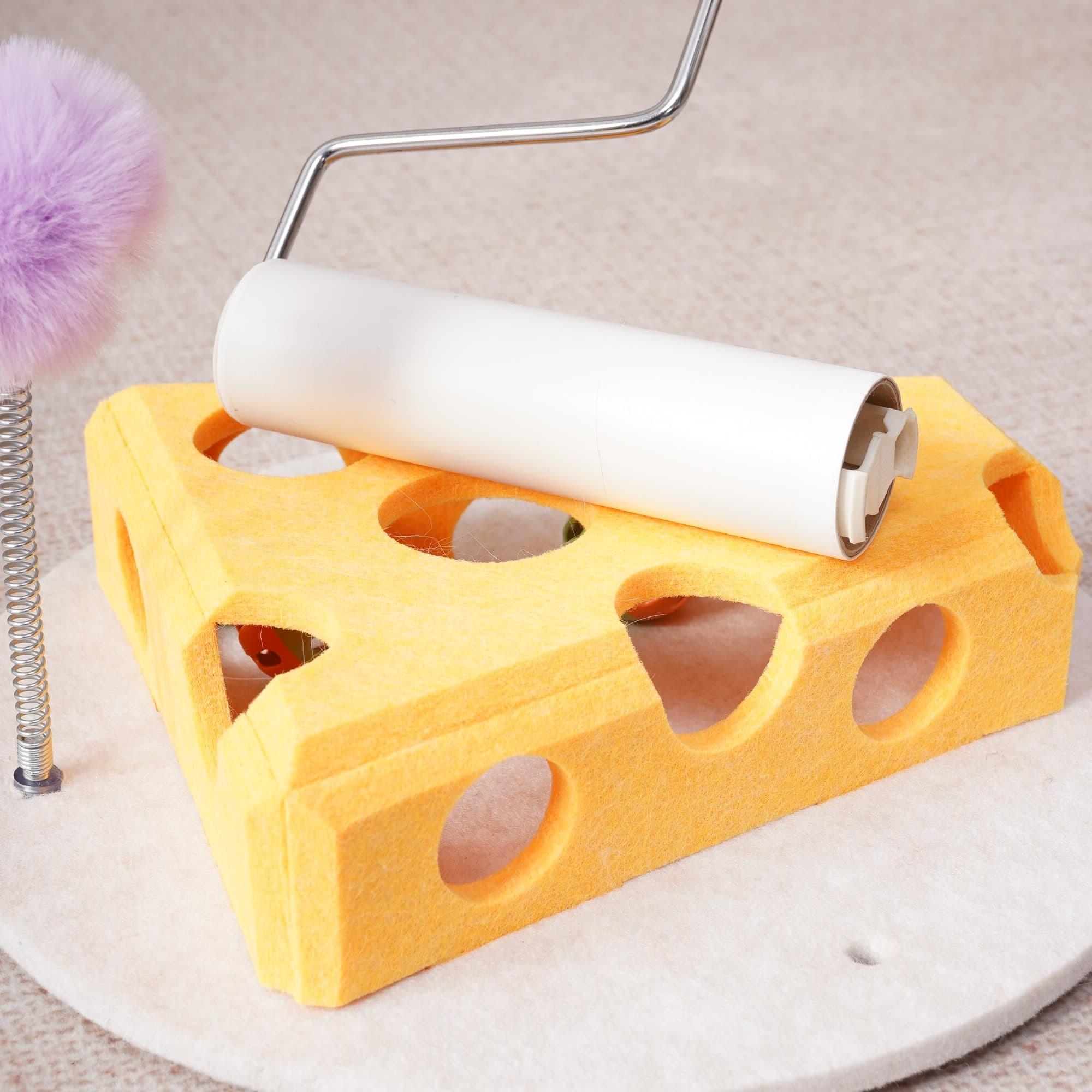 Interactive Cat Puzzle Toy – Treat Dispensing Ball & Spring Wand for Enrichment