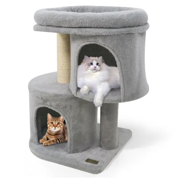 Compact Cat Tree Condo – Sisal Scratching Post for Small Spaces