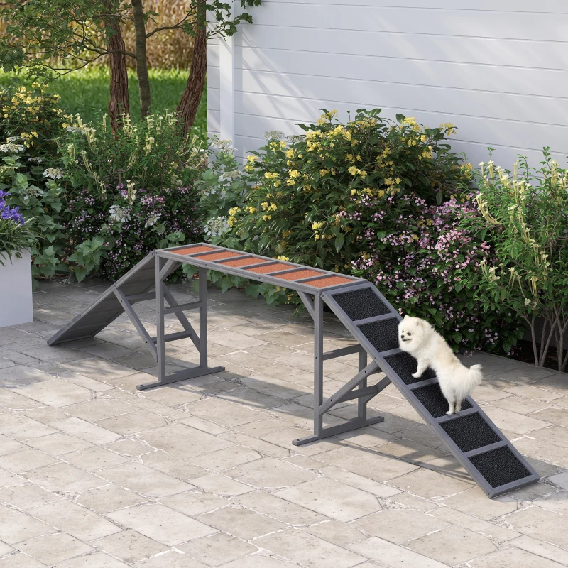 Durable Dog Training Agility Ramp – Non-Slip Surface with Safety Bar